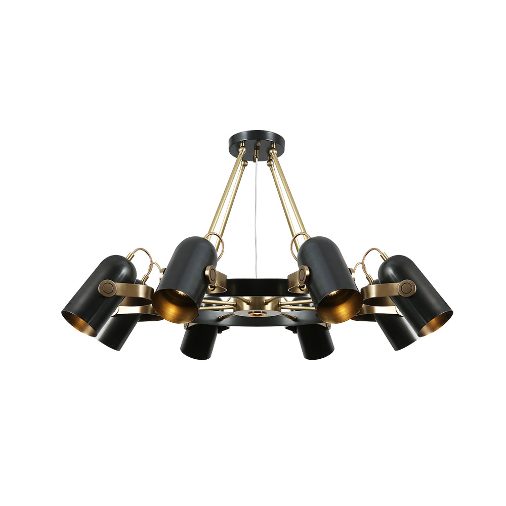 Stark Metal Industrial Spotlight Style Chandelier