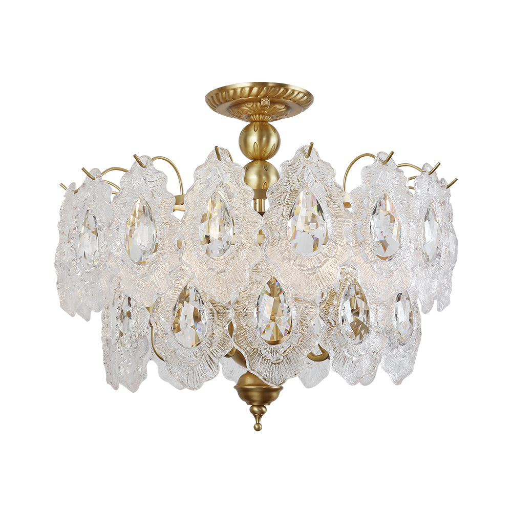 Terra Artisan Glass Flush Mount Ceiling Light