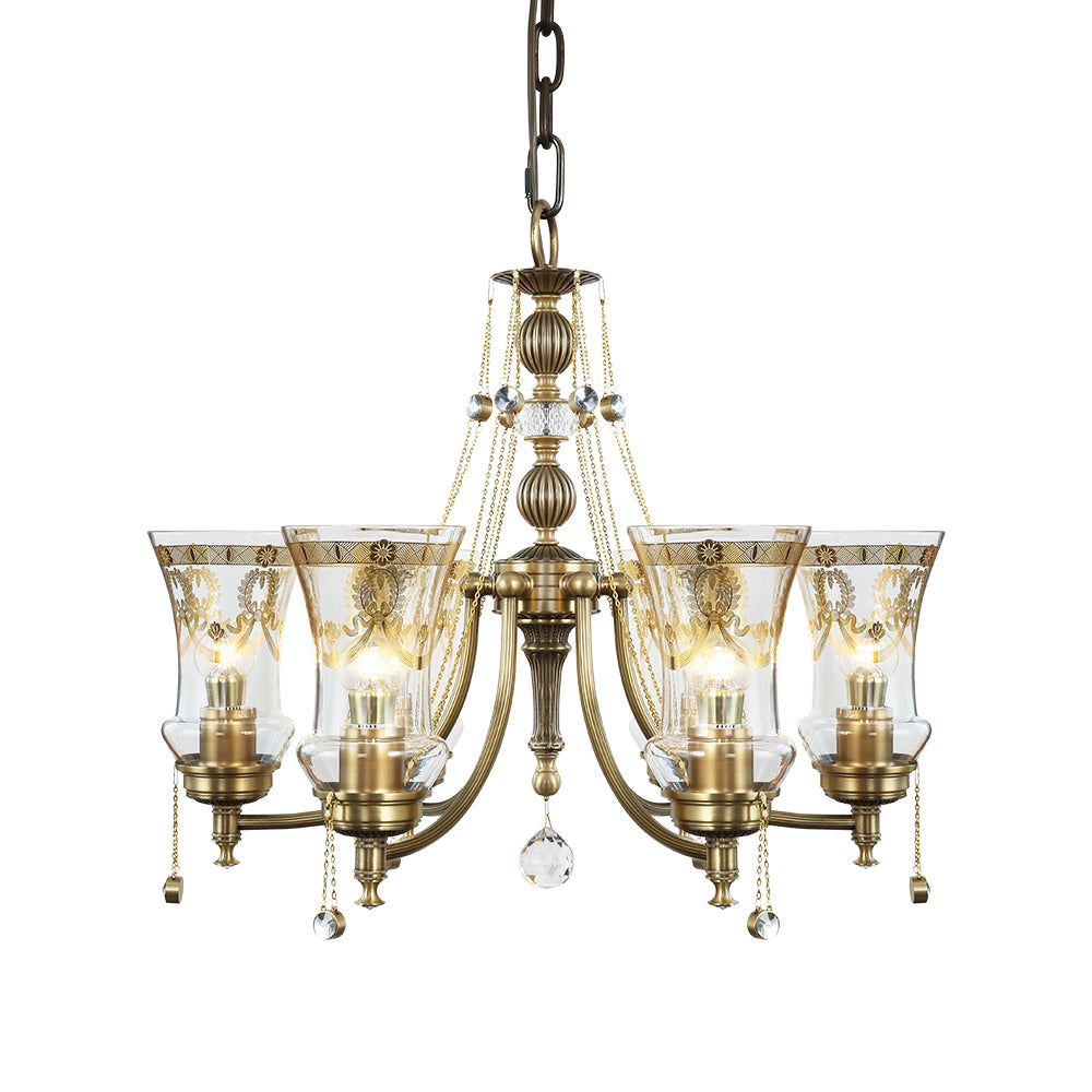 Rylan Classic Crystal and Glass Chandelier
