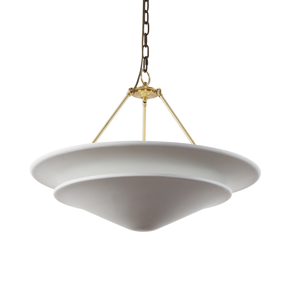 Double-Layered Disc Minimalist Brass Pendant Lamp