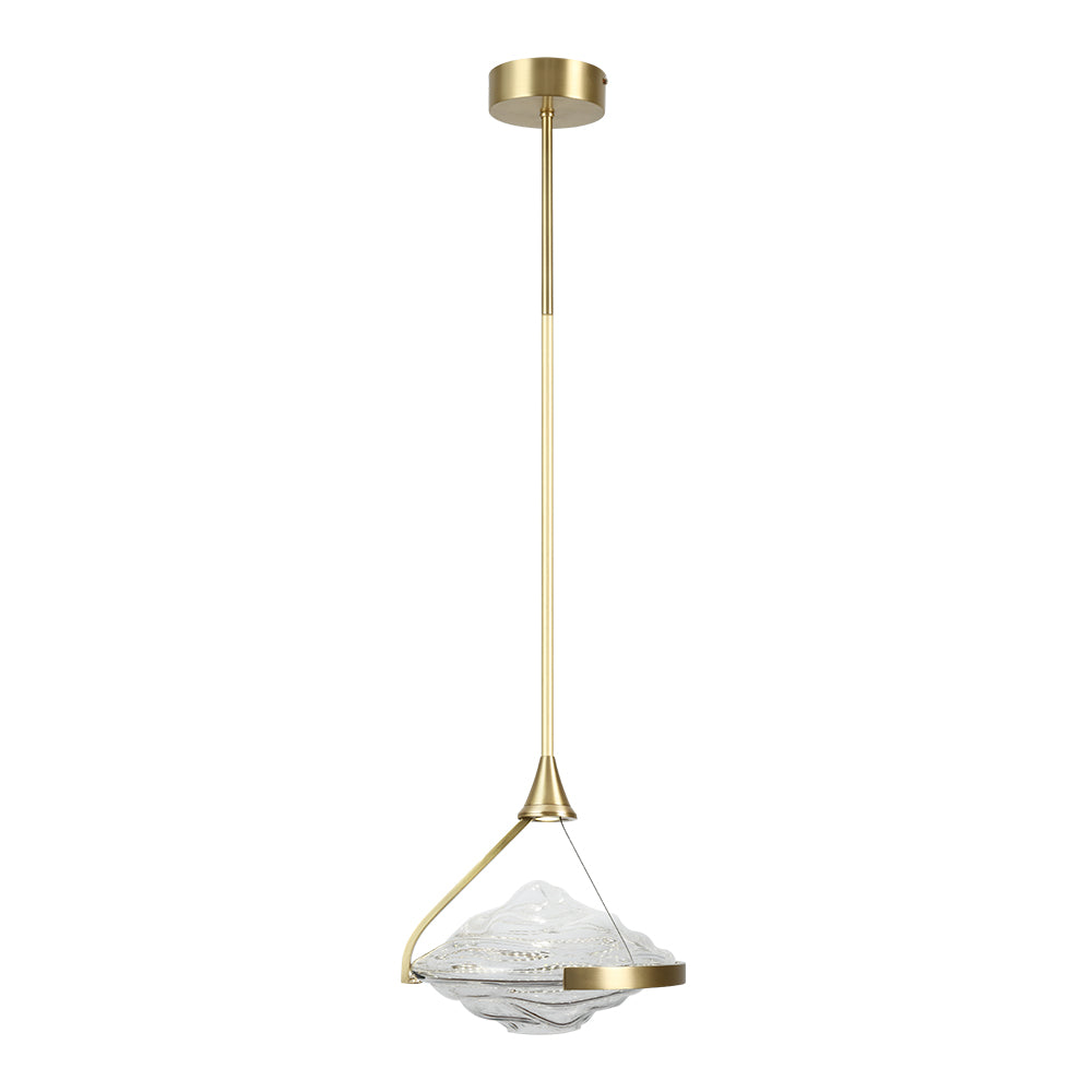 Kai Small Brass And Glass Shaped Chandelier