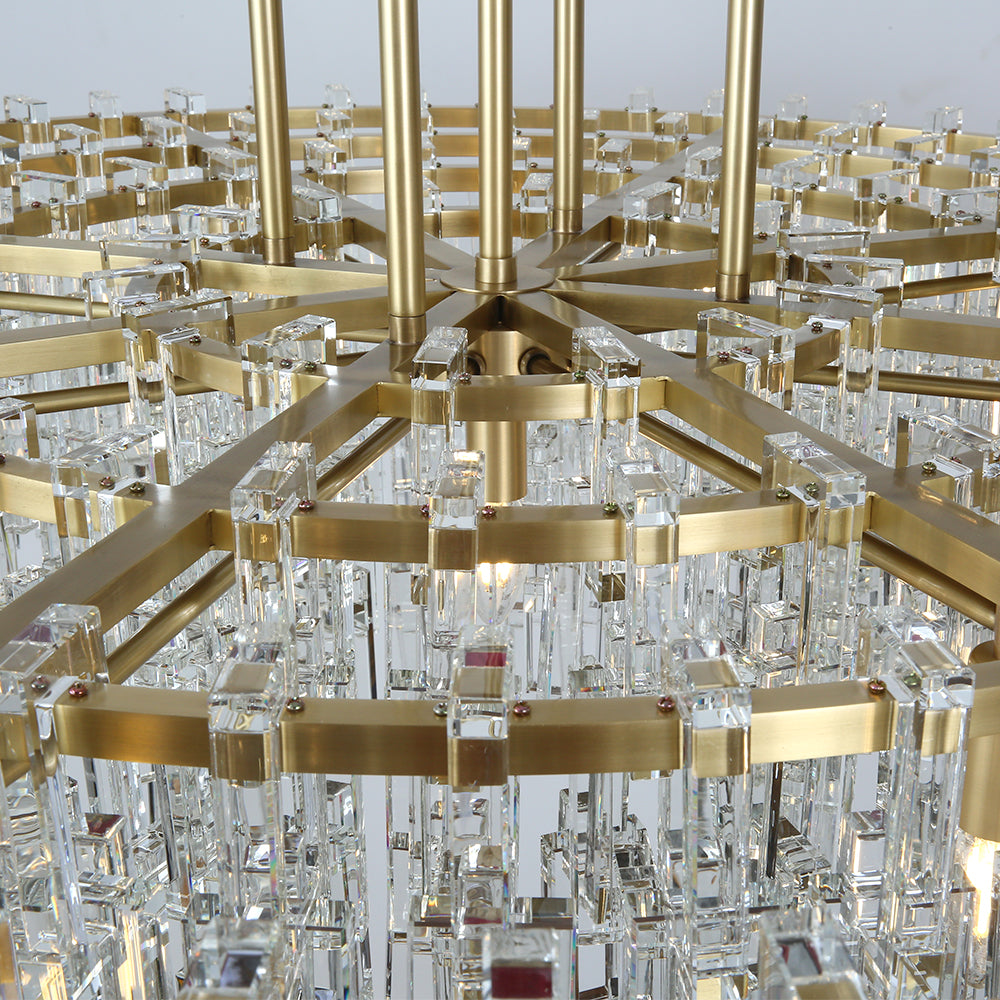 Nove Crystal Halo Chandelier