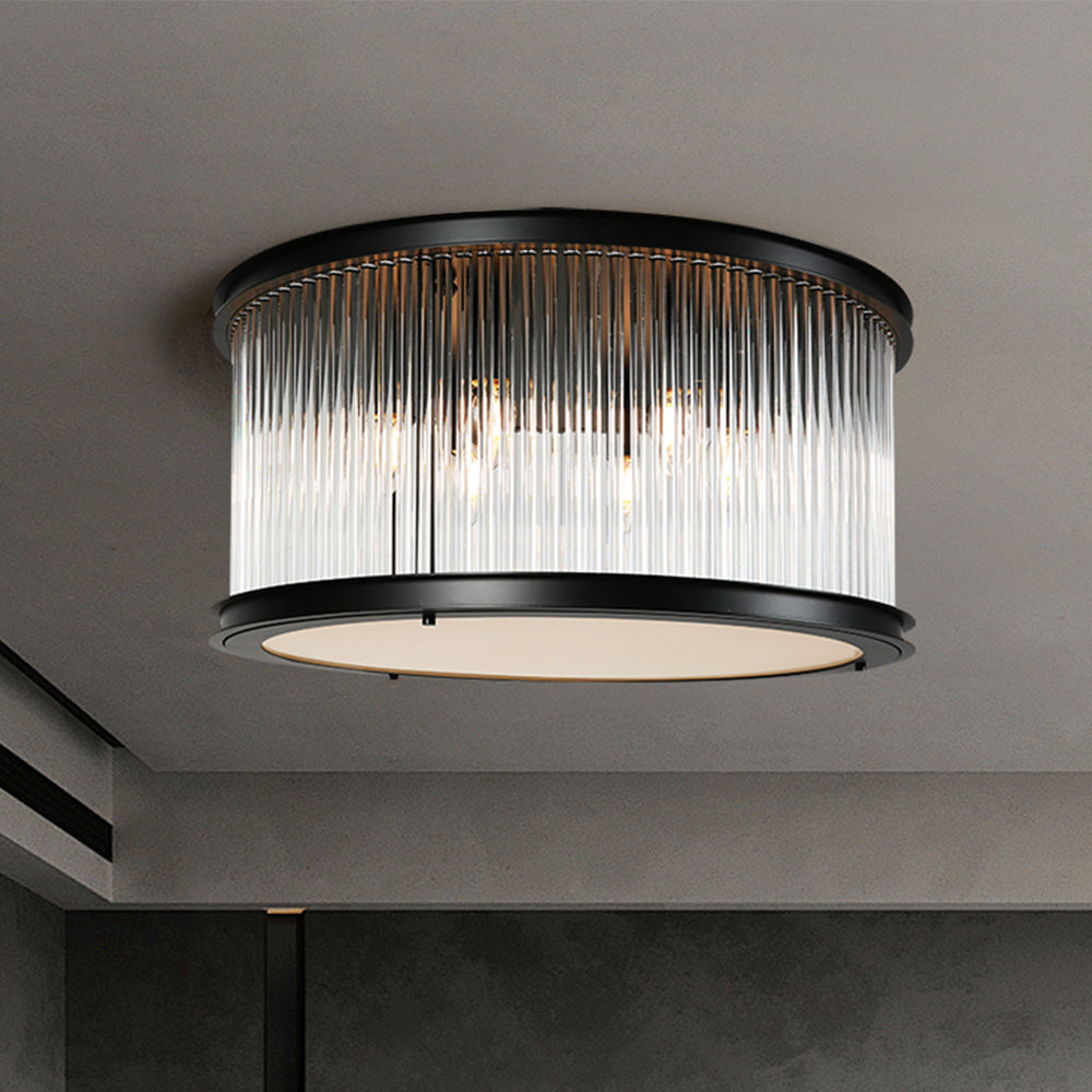 Hollow Circular Crystal Ceiling Lamp