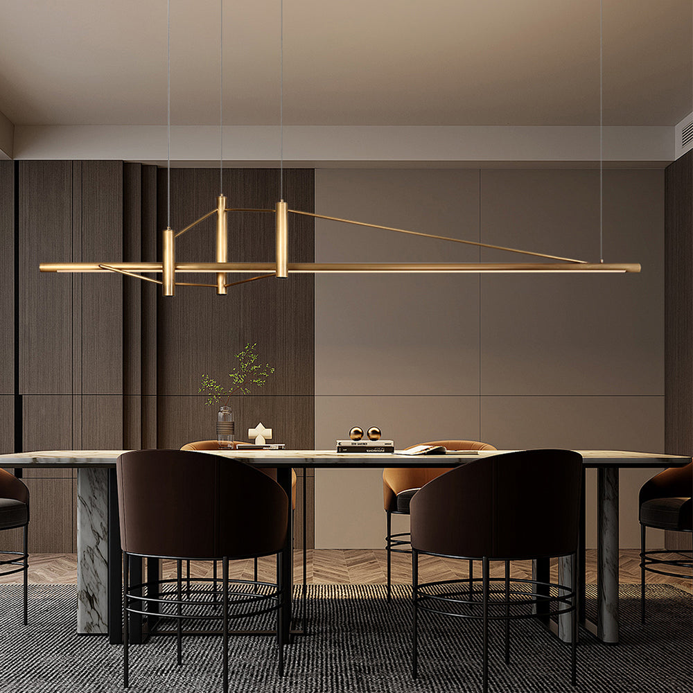 Modern Minimalist Line Dining Table Pendant Lamp For Restaurant
