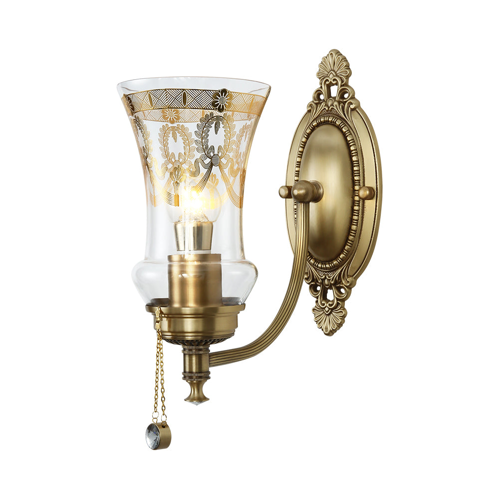 Luminous Art Copper Classic Glass Wall Light