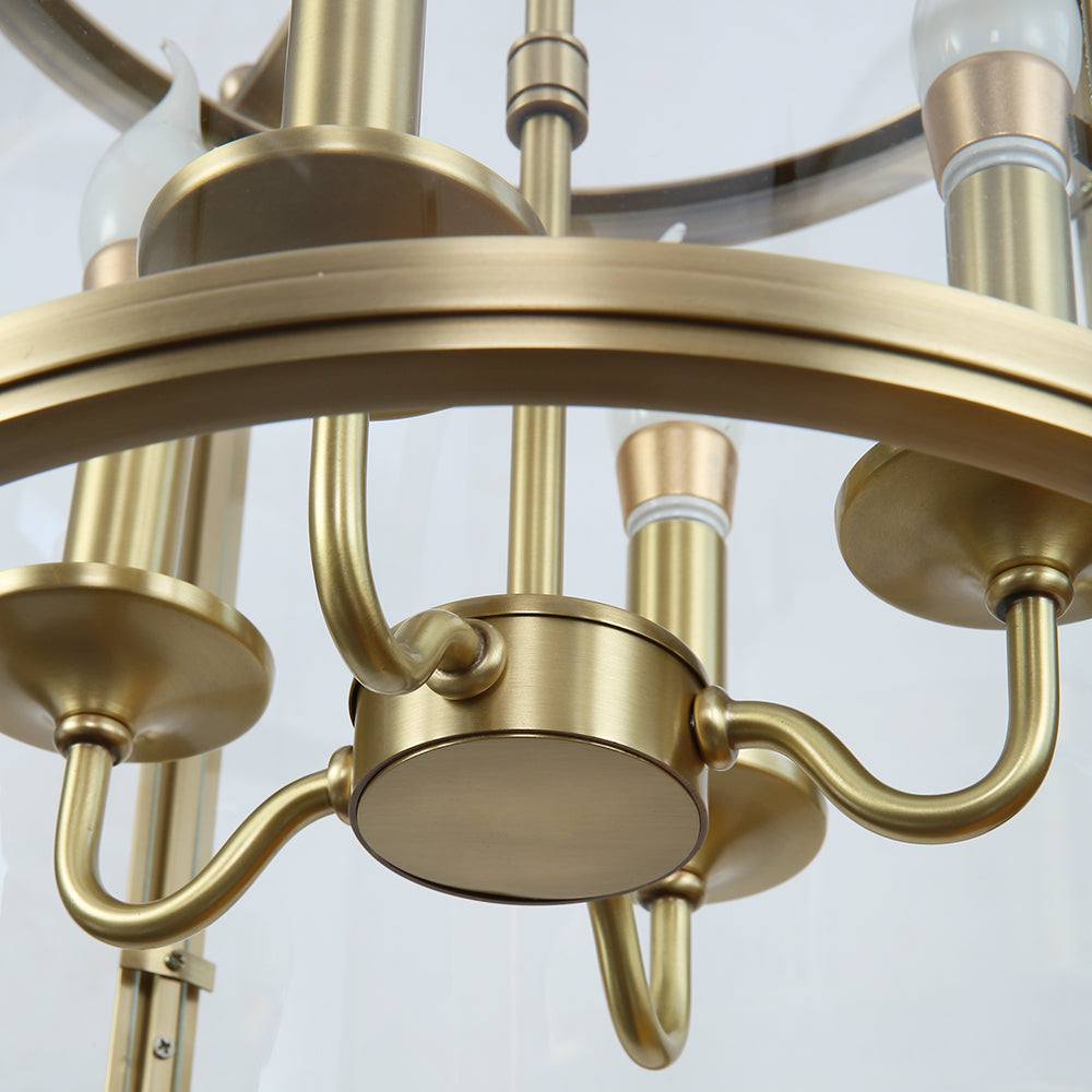 Evelyn Glass-Covered Birdcage Candlestick Chandelier