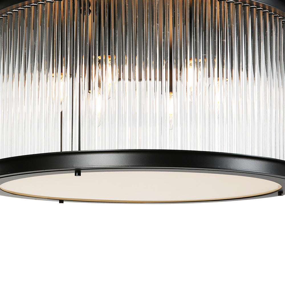 Diamant Single-Layer Circular Glass Column Ceiling Lights