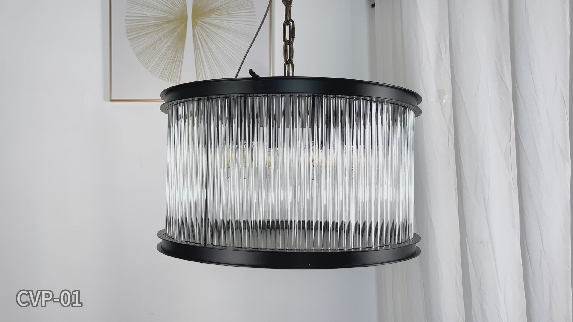 Diamant Single-Layer Circular Glass Column Ceiling Lights